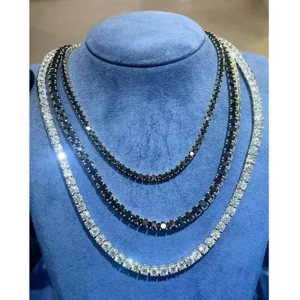 white sapphire neclace